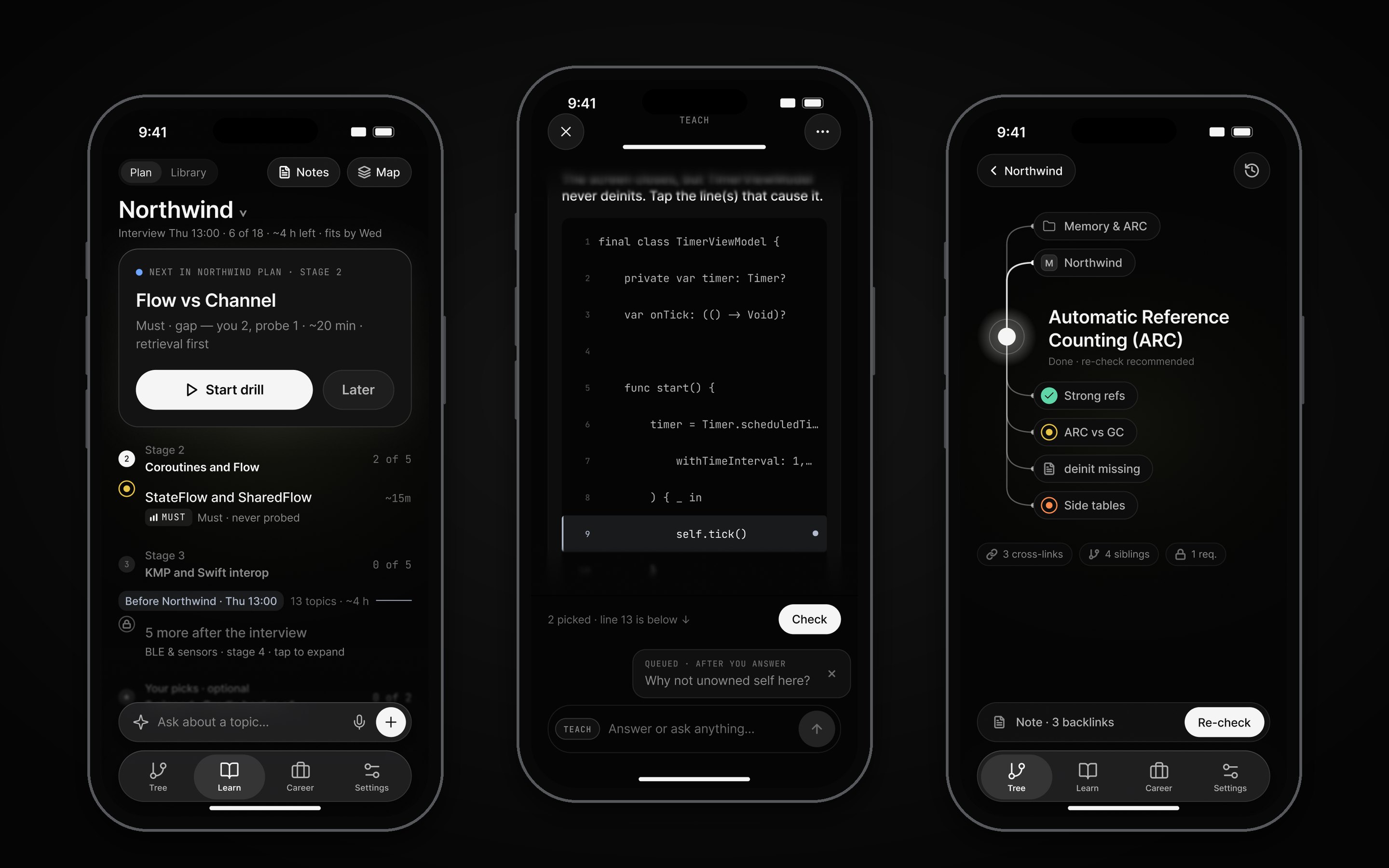 Glimt на iPhone: план до співбесіди, завдання «знайдіть рядок з помилкою» і дерево теми